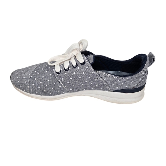 Skechers Bobs Memory Foam Woman's Size 8W Polka Dot Casual Sneakers Shoes Blue - Picture 3 of 12